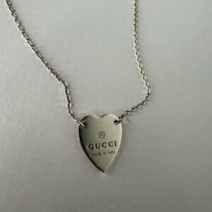 Gucci Sterling Silver Heart Necklace